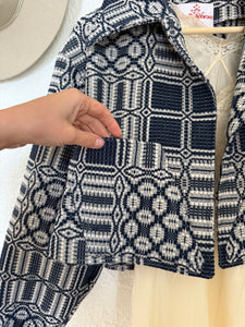 Signature Collection-Cropped coverlet coat