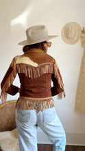 Load image into Gallery viewer, Vintage rare 1940s 50s cowhide fringe jacket

