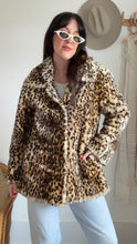 Load image into Gallery viewer, Vintage 90s faux leopard coat
