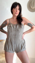 Load image into Gallery viewer, Vintage brown gingham playsuit
