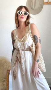 Antique silk lace dress