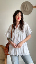 Load image into Gallery viewer, Vintage Mexican pintuck blouse
