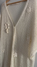 Load image into Gallery viewer, Crochet floral button down dress/cover up
