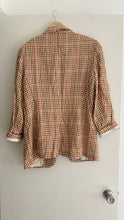 Load image into Gallery viewer, Vintage plaid linen blazer
