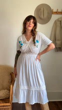 Load image into Gallery viewer, Vintage cotton gauze embroidered dress
