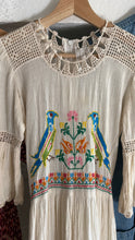 Load image into Gallery viewer, Vintage 1970s embroidered gauze dress
