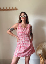 Load image into Gallery viewer, Vintage handmade floral reworked mini dress
