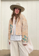 Load image into Gallery viewer, The Jesse quilt coat - cropped/hand dyed
