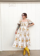 Load image into Gallery viewer, Signature Collection-70s floral puff sleeve dress- ***ON HOLD***

