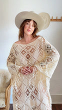 Load image into Gallery viewer, Signature Collection-One of a kind vintage hand crochet bell sleeve dress
