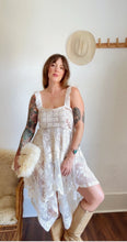 Load image into Gallery viewer, Signature Collection-One of a kind hand-crocheted filet lace dress
