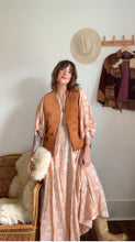 Load image into Gallery viewer, Vintage 70s leather floral patterned vest
