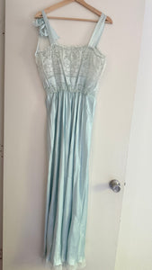 Vintage 1930s blue silk dress