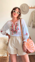 Load image into Gallery viewer, Vintage embroidered cotton top
