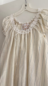Signature Collection- linen stripe babydoll dress