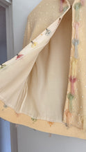 Load image into Gallery viewer, Vintage cashmere silk lined beaded cardigan
