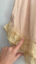 Load image into Gallery viewer, Antique silk and lace tap shorts
