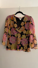 Load image into Gallery viewer, Vintage silk floral blouse
