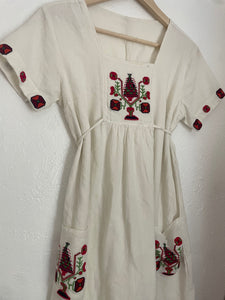 Vintage cotton embroidered dress