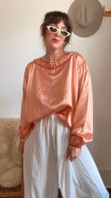 Load image into Gallery viewer, Vintage satin sequin blouse
