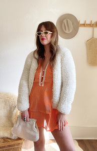 Vintage orange dot mini dress