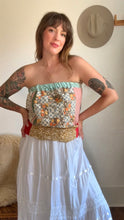 Load image into Gallery viewer, Signature Collection-Patchwork quilt top strapless top
