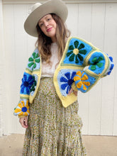 Load image into Gallery viewer, Hand knit granny square sweater
