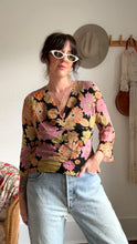 Load image into Gallery viewer, Vintage silk floral blouse
