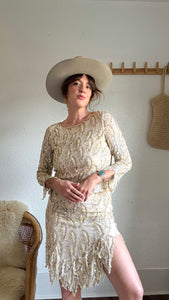 Vintage silk beaded dress