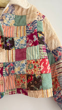 Load image into Gallery viewer, Signature Collection-cropped feedsack quilt coat
