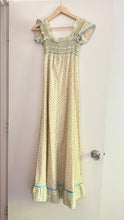 Load image into Gallery viewer, Vintage 70s cotton floral smocked dress
