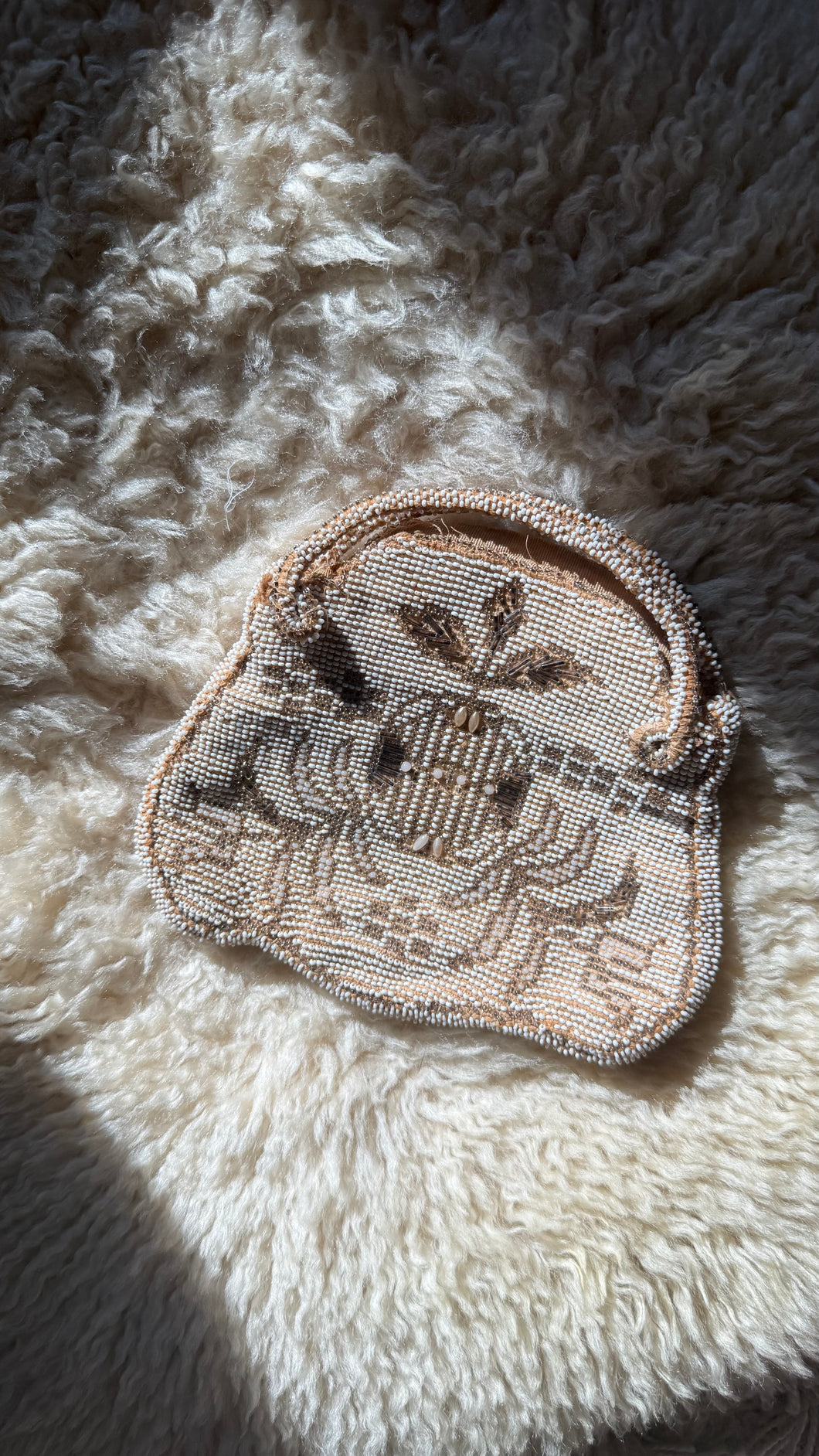 Antique Czech art deco beaded bag