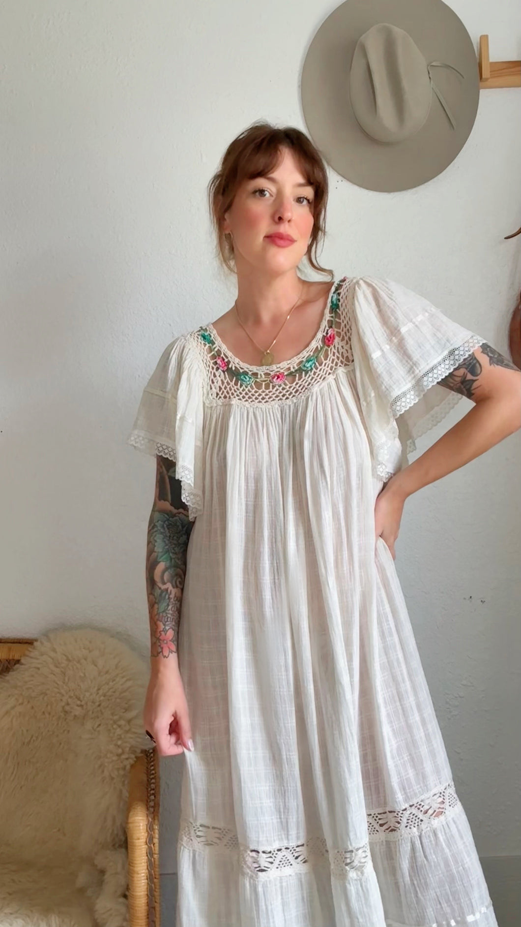 Vintage 1970s gauze dress