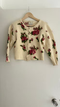 Load image into Gallery viewer, Vintage angora rose cardigan
