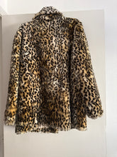 Load image into Gallery viewer, Vintage 90s faux leopard coat
