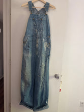Load image into Gallery viewer, Vintage union made denim overalls
