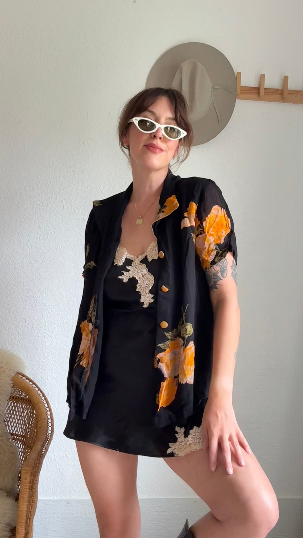 Vintage floral button down