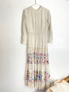 Vintage Mexican embroidered dress
