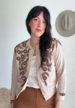 Load image into Gallery viewer, Vintage cashmere beaded cardigan

