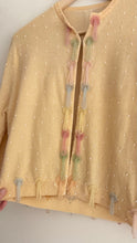 Load image into Gallery viewer, Vintage cashmere silk lined beaded cardigan
