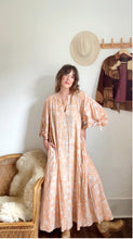 Load image into Gallery viewer, Vintage cotton gauze block print dress
