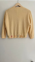 Load image into Gallery viewer, Vintage cashmere silk lined beaded cardigan
