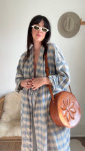 Load image into Gallery viewer, Vintage cotton plaid robe

