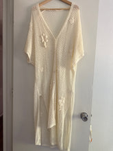 Load image into Gallery viewer, Crochet floral button down dress/cover up
