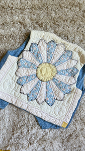 Vintage denim quilt vest