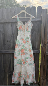 Vintage 70s floral dress
