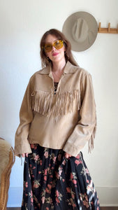 Vintage suede fringe shirt