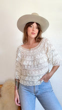 Load image into Gallery viewer, Vintage crochet blouse
