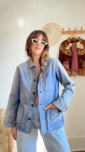 Load image into Gallery viewer, Vintage 1940s 50s French moleskin chore coat
