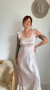 Vintage 1930s satin gown